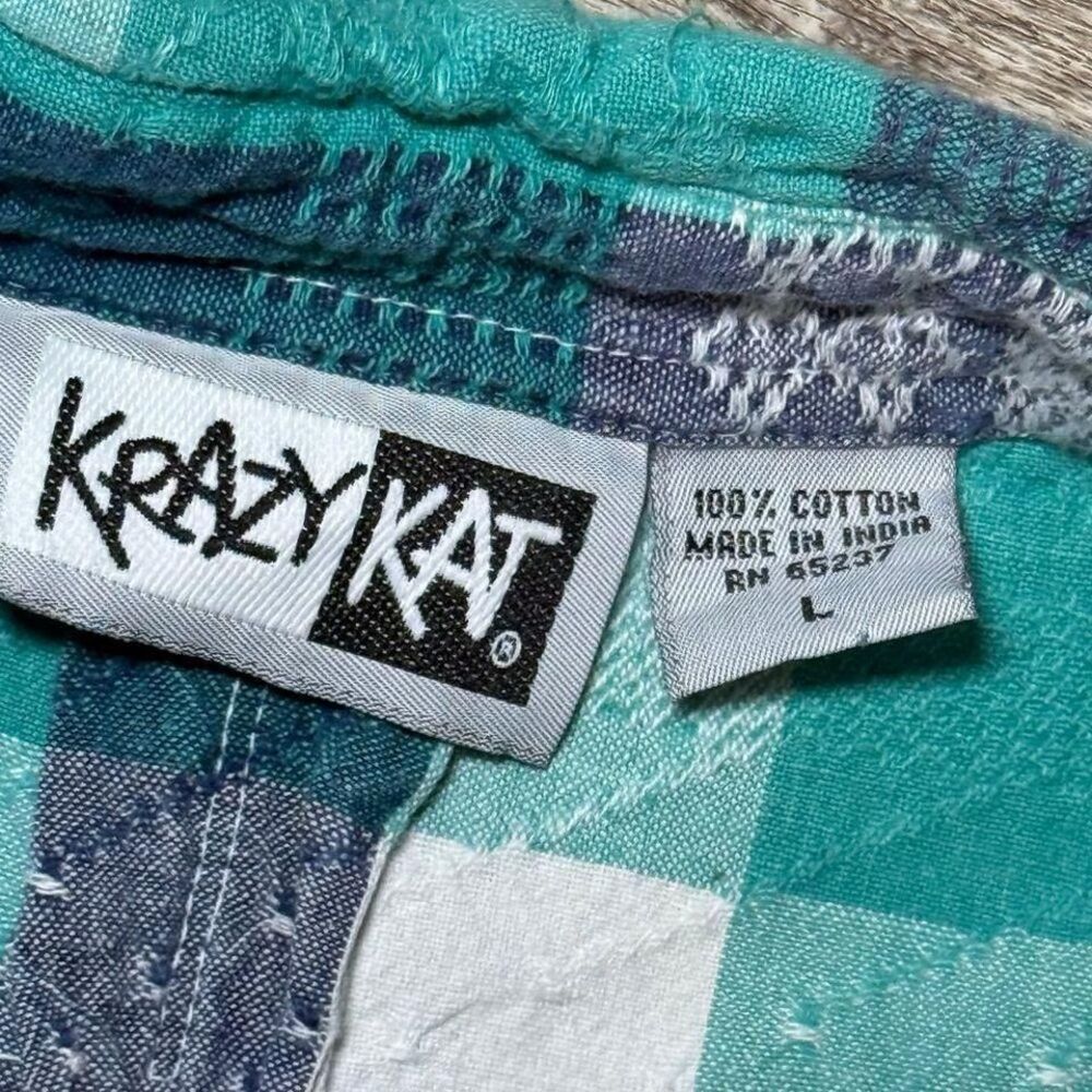 Women's vintage Kraft Kat textured flannel size large - Picture 2 of 6